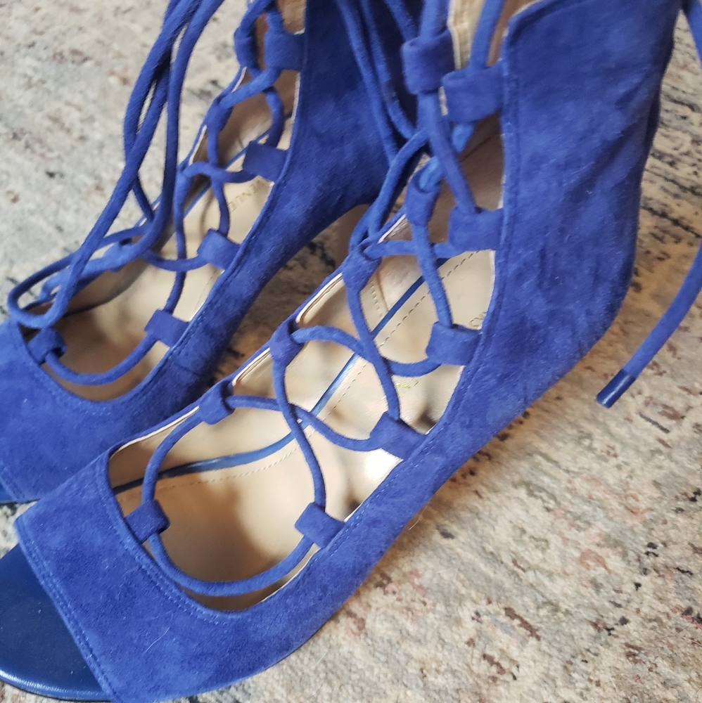 Suede Saks Fifth Avenue Heels - Picture 4 of 8